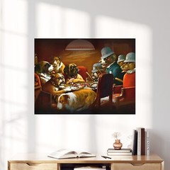 Dogs Playing Cards – Pinched With Four Aces CM Coolidge Wall Art Poster Print