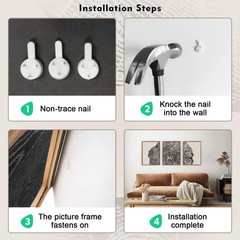 CHDITB Framed Wood Tree Rings Wall Art Set, 16x24in Black and White Canvas Ar…