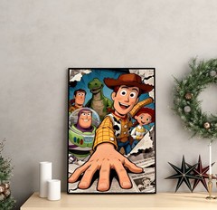 Toy Story Inspired Comic Poster Print, Vintage Cartoon Wall Art