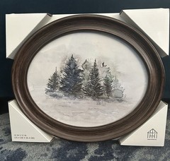 10″ x 12″ OVAL FRAMED WATERCOLOR TREES Wall Art HEARTH & HAND w MAGNOLIA Target