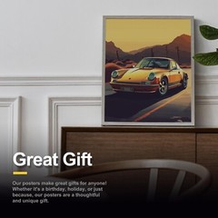 Porsche 11×14 Wall Art | Vintage Sports Car Print | Top-Quality | Fast Shipping