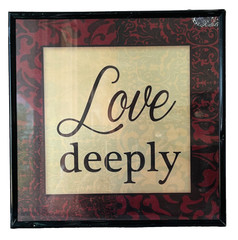 4 Coffee & Love Themed Wall Art for Restaurant Cafe Kitchen Framed Pictures Java