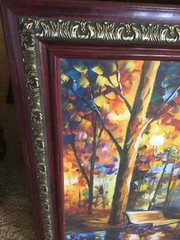 Abstract 24 x 36/framed wall art used in a unique frame and canvas print