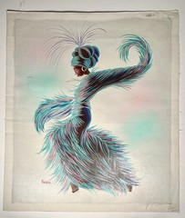 African American Dancer Canvas Print Wall Art 20×24 Unframed Vintage
