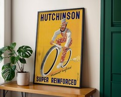 Hutchinson Super Reinforced Libeaux (France) Bicycle 19 Retro Vintage Poster Pri