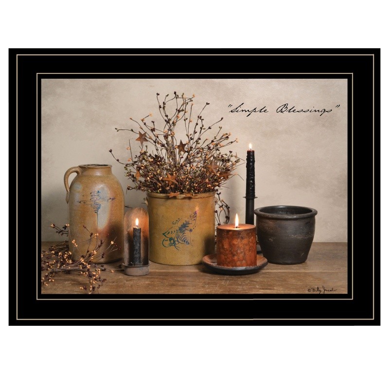 «Simple Blessings» Printed Wall Art, Ready To Hang Framed Poster Frame 11X15″