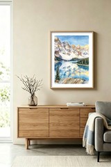 Set of 6 | Banff US National Parks Landscape Watercolor Art – Digital Download