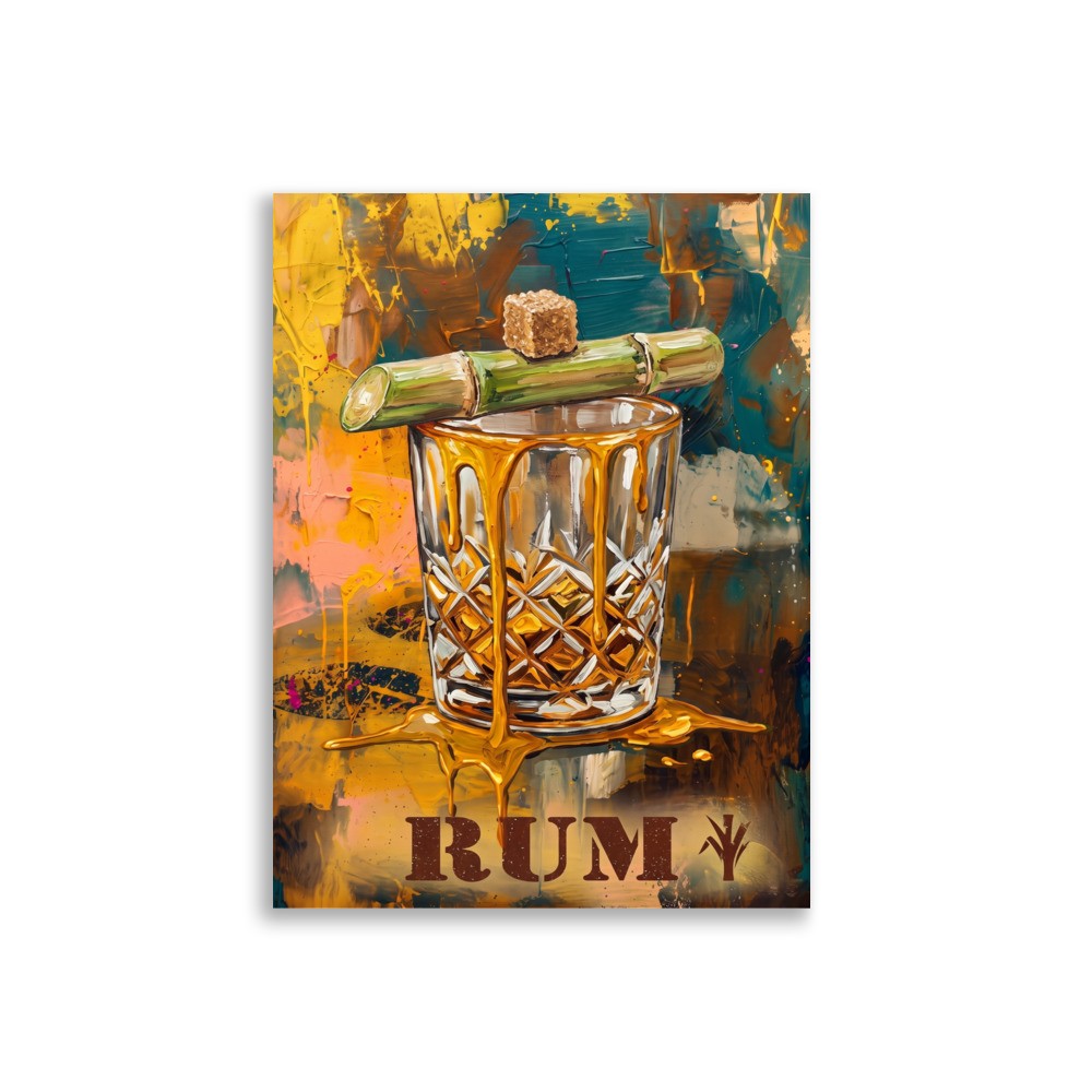 Pop Art Bild «Rum» Zuckerrohr | by daveschloffiart | Wandbild Bar Deko