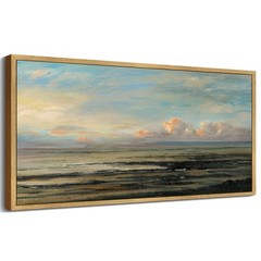 Vintage Framed Wall Art Coastal Sky Landscape Scenery Rustic Home Decor Retro…