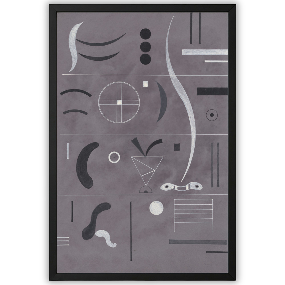 Wassily Kandinsky Minimalist Geometric Abstract Poster 11×17 Bauhaus Wall Art