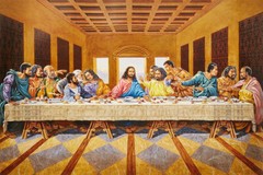 African American The Last Supper Oil Painting Wall Art Home Decor – POSTER 20×30