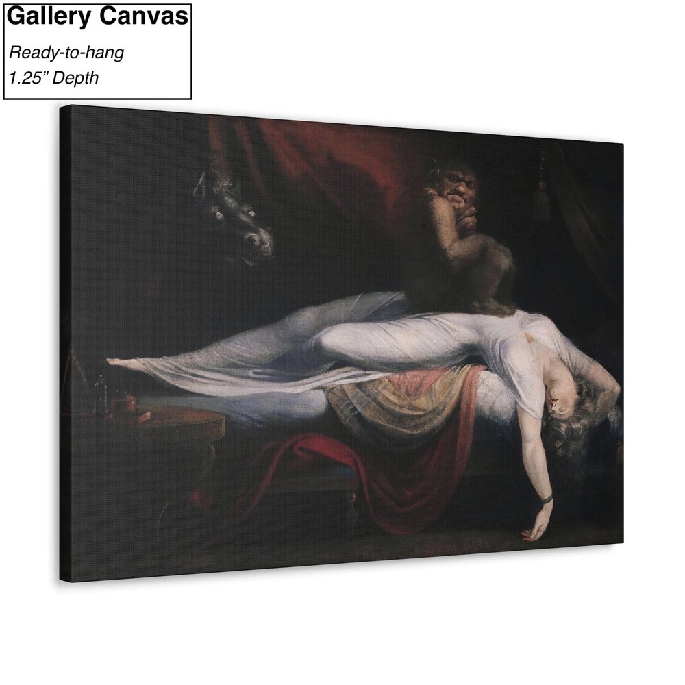 The Nightmare by Henry Fuseli Canvas/Poster Wall Art – Gothic Painting Print