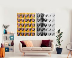 Marilyn Monroe Diptych Canvas Prints Set of 2, Large Modern Pop Art, Hollywood