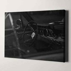 Vintage Ford Mustang Interior Sports Cars Canvas Wall Art Print