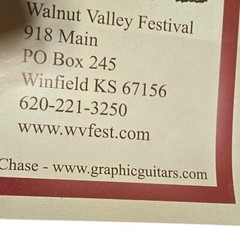 Walnut Valley Festival 2005 Poster Bluegrass Music Winfield Kansas