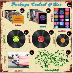 Aesthetic Room Decor Kit with Retro Records & Vines