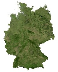 Germany Satellite Map GLOSSY POSTER PICTURE PHOTO PRINT BANNER 12523