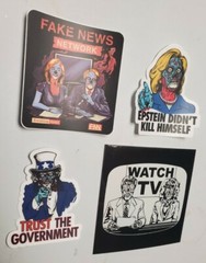 THEY LIVE Movie (1988) STICKERS 4 PACK LOT 🎬 🎞 🎥 🎦 📽 🎟