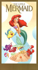 WALT DISNEY The Little Mermaid 33.25″ x 18.25″ Offset Lithograph Contemporary