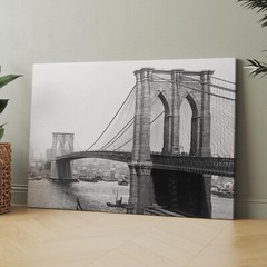 Brooklyn Bridge 1900 Vintage NYC Canvas Print Wall Art