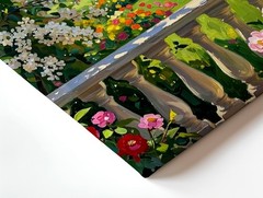 Wall Art Landscape Oil Painting Lake Mountain Floral Garden Balcony Canvas Print