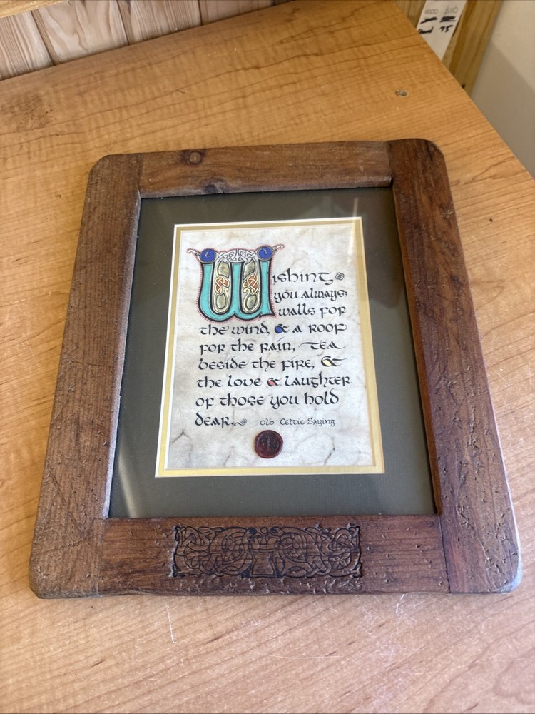 Framed Matted Art Celtic Blessing by Kevin Dillon Card Company Catholic 🔥🔥🔥