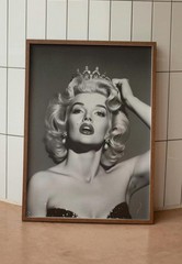 Marilyn Monroe Poster, Black and White Wall Art, Queen Poster