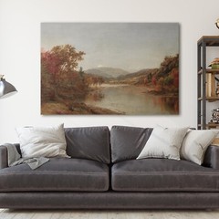 Fall Wall Art Autumn Landscape Painting Mount Washington Canvas Wall Art Print