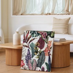 Colorful Tropical Leaves Canvas Wall Art Abstract Botanical Nature Print Home