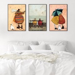 Abstract Canvas Wall Art Set 3 32x24in Grey Framed