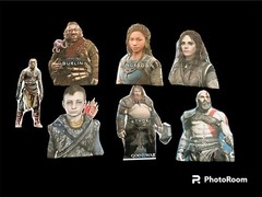 Video Gaming Action Adventure Wall Art Decor 7 Cutout Poster Magnets GOD OF WAR*