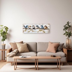 Bird Canvas Wall Art Colorful Birds on Tree Branch Pictures Animal Painting P…