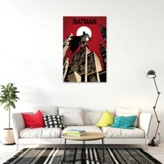 Batman – DC Comics Poster (Standing On Skyscraper & Villains) (Size: 24″ x 36″)