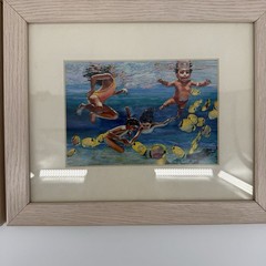 Hawaiian Babies Set of 3 Framed Prints By Janet Stewart 9.5 x 11.5