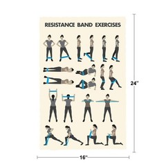 Workout Posters For Home Gym Training Exercise Art Print Poster 16×24