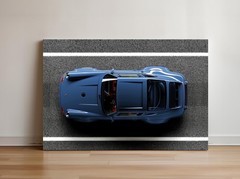 Porsche 911 Blue Canvas Art – Ready to Hang Wall Decor Poster