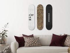 TwoDays Stockholm Style Skateboard Wall Decor – Modern Wall Mount Art Set for…