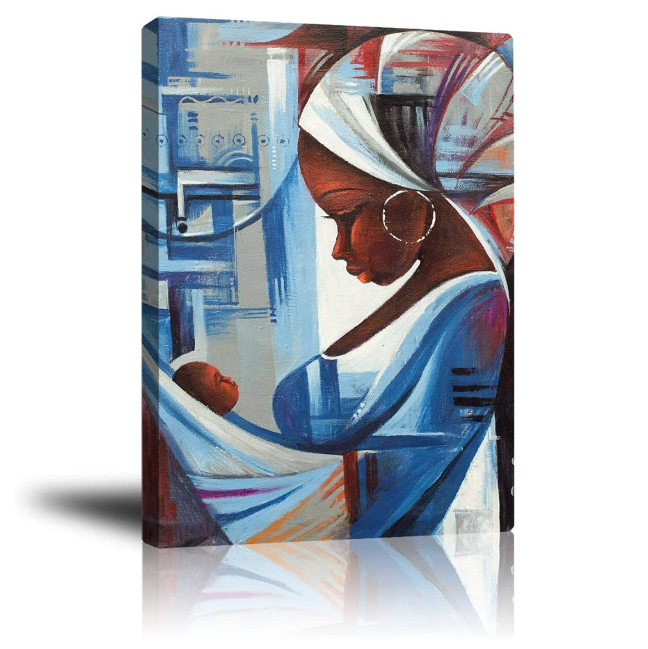 African American Wall Art Abstract Black Woman Picture Artwork Canvas Painting