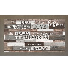 The Best Things in Life Wall Art – Long Horizontal Framed Rustic Quote Sign