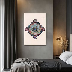 Mandala 105 by Carl Jung Classic Painting Print on Framed Canvas Wall Art