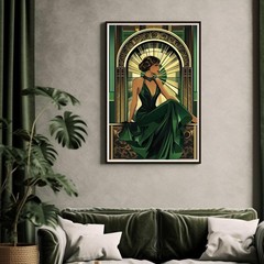 1920s Art Deco Poster | Maximalist Art Nouveau Wall Print Decor