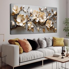 Flower Pictures Wall Art for Bedroom Modern Art Wall Decor for Bedroom White …