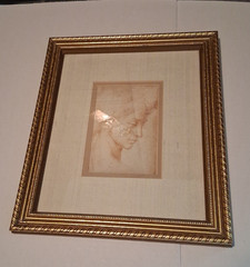 Idealgesicht Michelangelo Frau Jüngling Alte Meister 11×13″ Frame