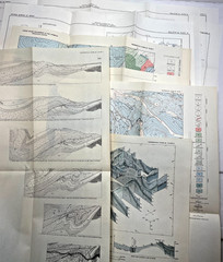 Historic Mining and Geologic Maps from 1954 Lot of 12 Maps -Makes Great Wall Art