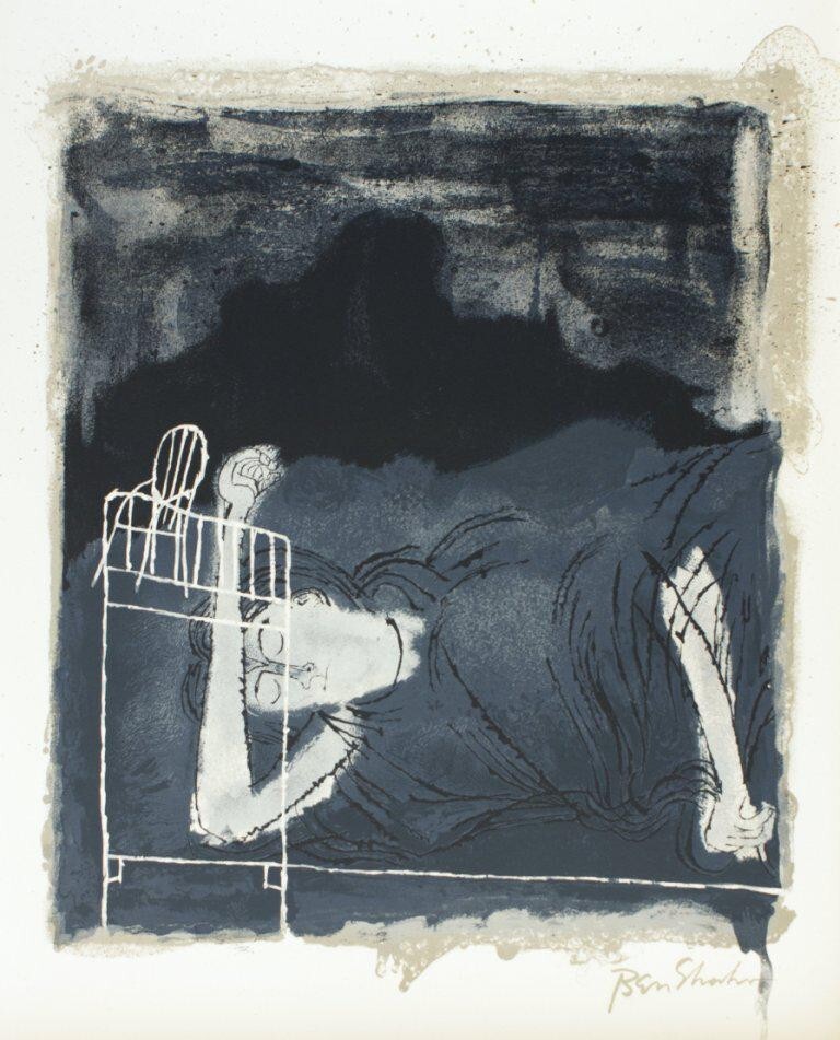 Literary – Ben Shahn Midcentury – Social Realist Art Print to Frame Decor