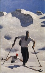 Skier : Alfons Walde : 1936 : Archival Art Print to Frame