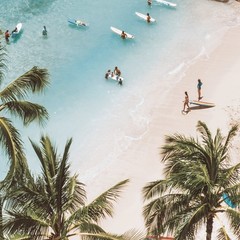 Beach Ocean Relaxing Wall Art Poster Print TR100-66_0