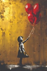 BALLOON GIRL BANKSY GRAFFITI POP ART PRINT/POSTER CANVAS/SATIN PHOTO PAPER T52