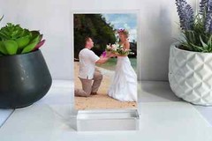 Custom Acrylic Photo Print – Personalized Picture Gift with Stand for Wedding