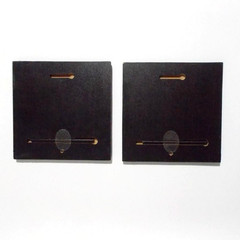 Carol Robinson Poppies 2 Square Wall Plaque Set Orange Yellow Flowers